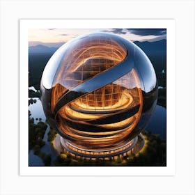 Futuristic Sphere 5 Art Print