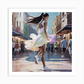 Shuffle Dancing Through The Streets Of Spain - by Miezette Art Print