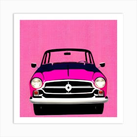 Pink Car Canvas Print Art Print