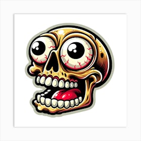 Skull Sticker 2 Art Print