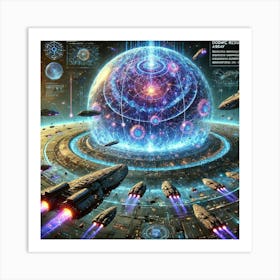 Cosmic Resonance Array Bio Ships Art Print