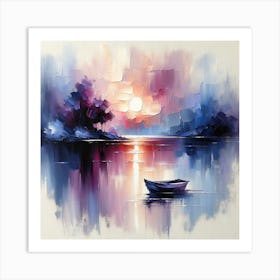 Sunset Boat 1 Art Print