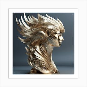 Golden sculpture Art Print