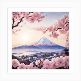 Japanese Cherry Blossoms Art Print