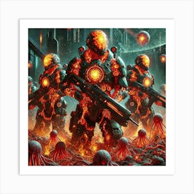 Celestial Purifiers Flame Armor Art Print