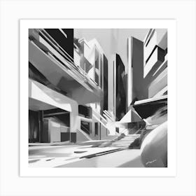 Futuristic Cityscape 2 Art Print