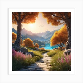 Path In The Woods 12 Art Print