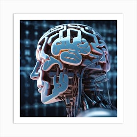 Cyborg Brain 9 Art Print