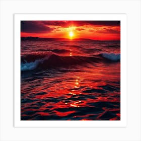 Sunset Painting, Ocean Sunset, Ocean Sunset, Ocean Sunset, Sunset Art Print