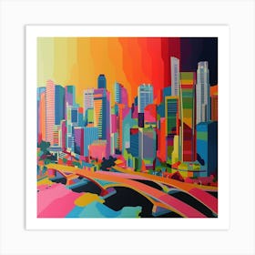 Abstract Travel Collection Singapore 1 Art Print