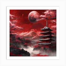 Red Pagoda Art Print