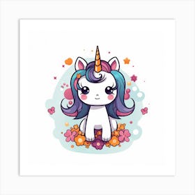 Cute Unicorn 293 Art Print