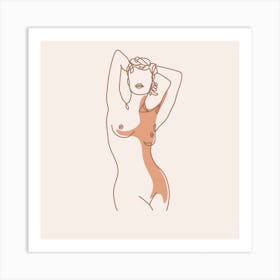 Nude Series Line Art Print Art Print