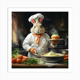 Chef Bunny 3 Art Print