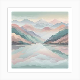 Abstract Mountain Landscape 1 Art Print