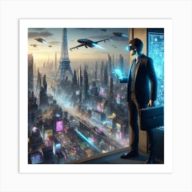 Futuristic Cityscape 166 Art Print