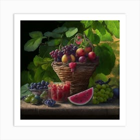 Fruit Basket Art Print