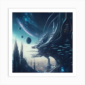 Futuristic City 10 Art Print