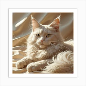 White Cat 2 Art Print