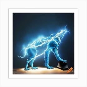 Lightning Wolf Art Print