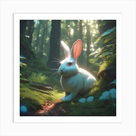 Rabbit In The Forest 118 Art Print