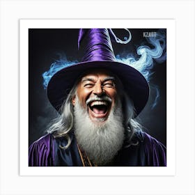 Wizard Laughing Art Print