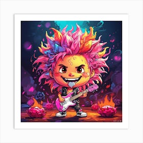 Rocker Girl Art Print