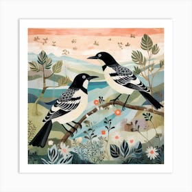 Bird In Nature Magpie 2 Art Print