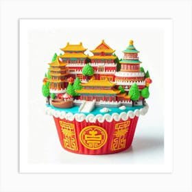 Chinese Cupcake 1 Art Print