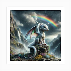 baby dragon Rainpearl Art Print