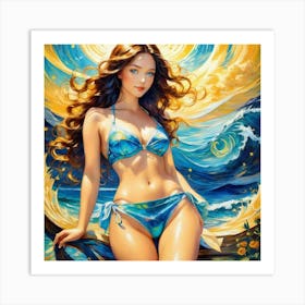 Sexy Girl In Bikinifui Art Print