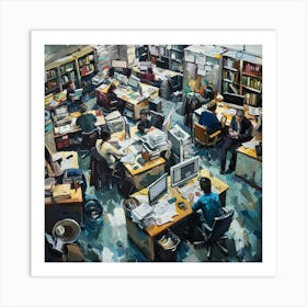 Office Workers 2 Art Print