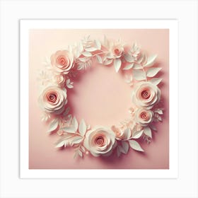 Paper Wreath Art Print