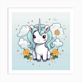 Cute Unicorn 482 Art Print