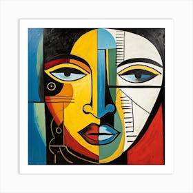 Abstract Woman'S Face 2 Art Print