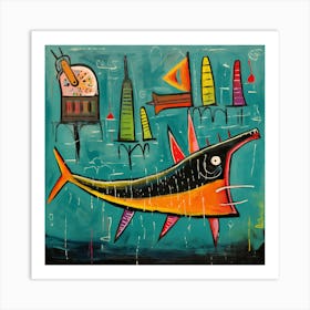 Fish In The City Art Print