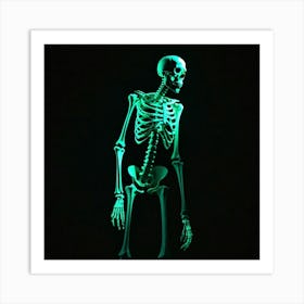 Glow In The Dark Skeleton 1 Art Print