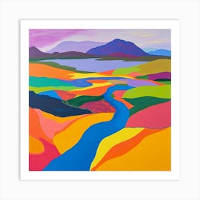 Colourful Abstract Thingvellir National Park Iceland 4 Art Print