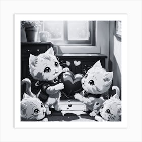 Cute Kittens 6 Art Print