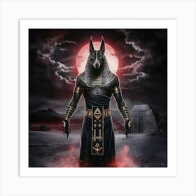 Anubis and pharaohs Art Print