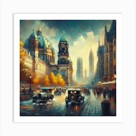 Berlin Street Scene Art Print