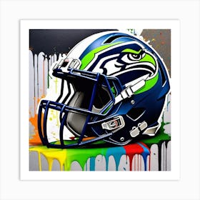 Seattle Seahawks Helmet 2 Art Print
