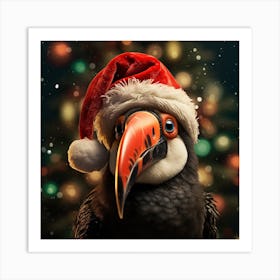 Christmas Bird Art Print