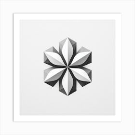 Geometrical jasmine flower 2 Art Print