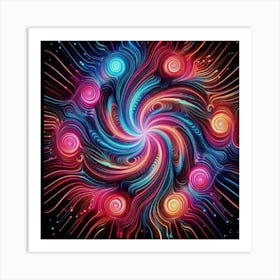 Psychedelic Swirl 1 Art Print