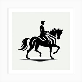 A man riding a horse 6 Art Print