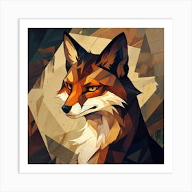 Cubism Art, Fox 1 Art Print