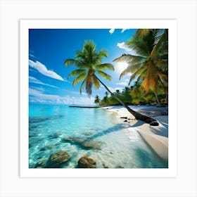 Tropical Beach Art Print