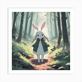 Rabbit In The Woods 27 Art Print