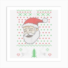 Santa Funny Christmas Pjs Sweater Gifts Xmas Women Men Kids Art Print